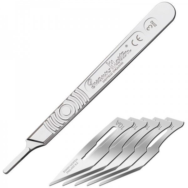 Surgical Handle No. 3, with 5x SM10A blades